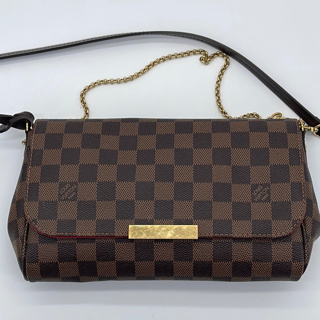 NTWRK - PRELOVED DISCONTINUED Louis Vuitton Favorite MM Damier Ebene Bag