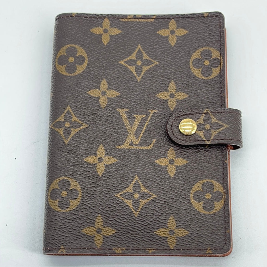 LOUIS VUITTON Agenda PM Monogram Canvas Planner Cover Brown