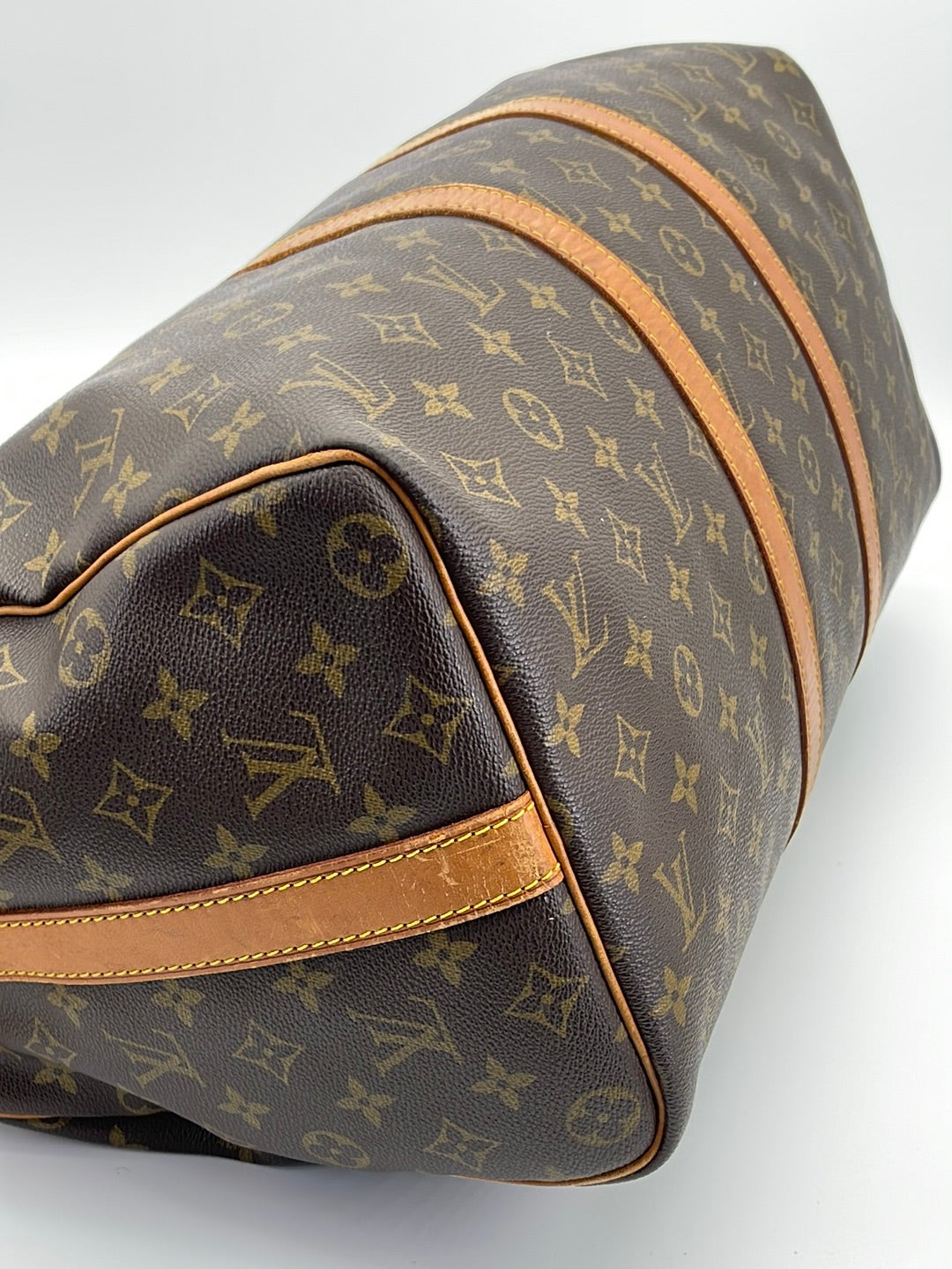 Preloved Louis Vuitton Keepall 45 Bandouliere (NO STRAP) Macassar Mono –  KimmieBBags LLC