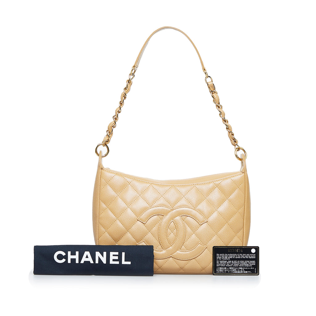 6837917 Preloved Chanel Unused storage Quilted Heart Shoulder Pochette  Series 32 083123