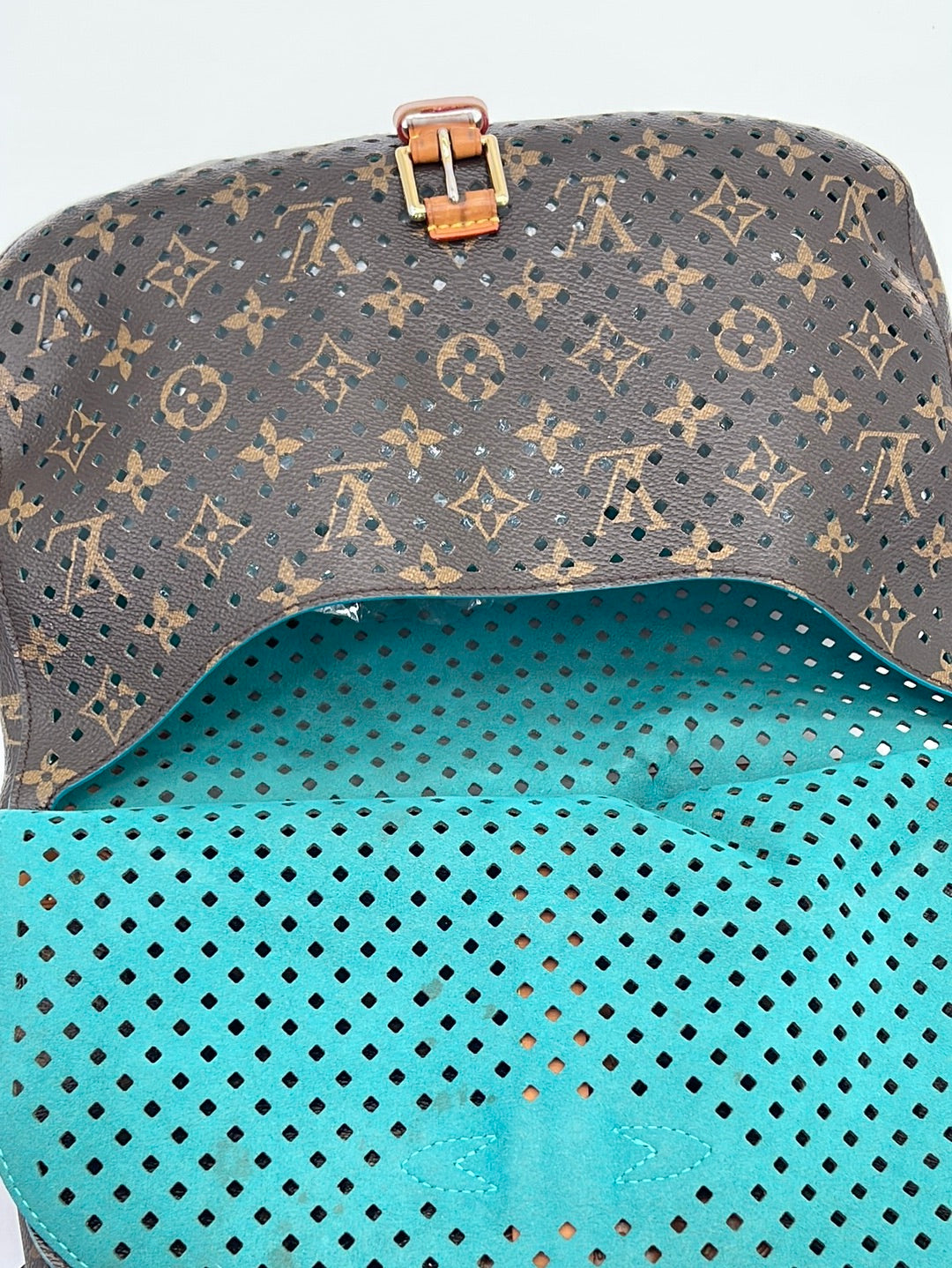 LOUIS VUITTON Monogram SC Flore Saumur Teal 1136301