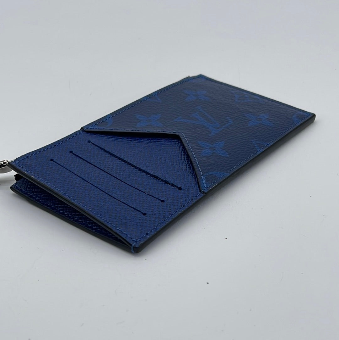 Louis Vuitton Coin Card Holder in Taigarama Cobalt Blue