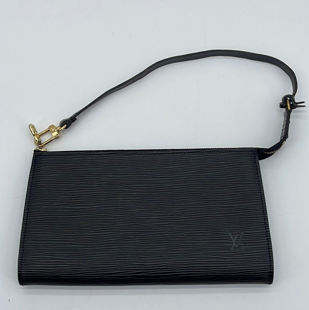Louis Vuitton Womens Twist Chain Pouch Black Epi Leather – Luxe Collective