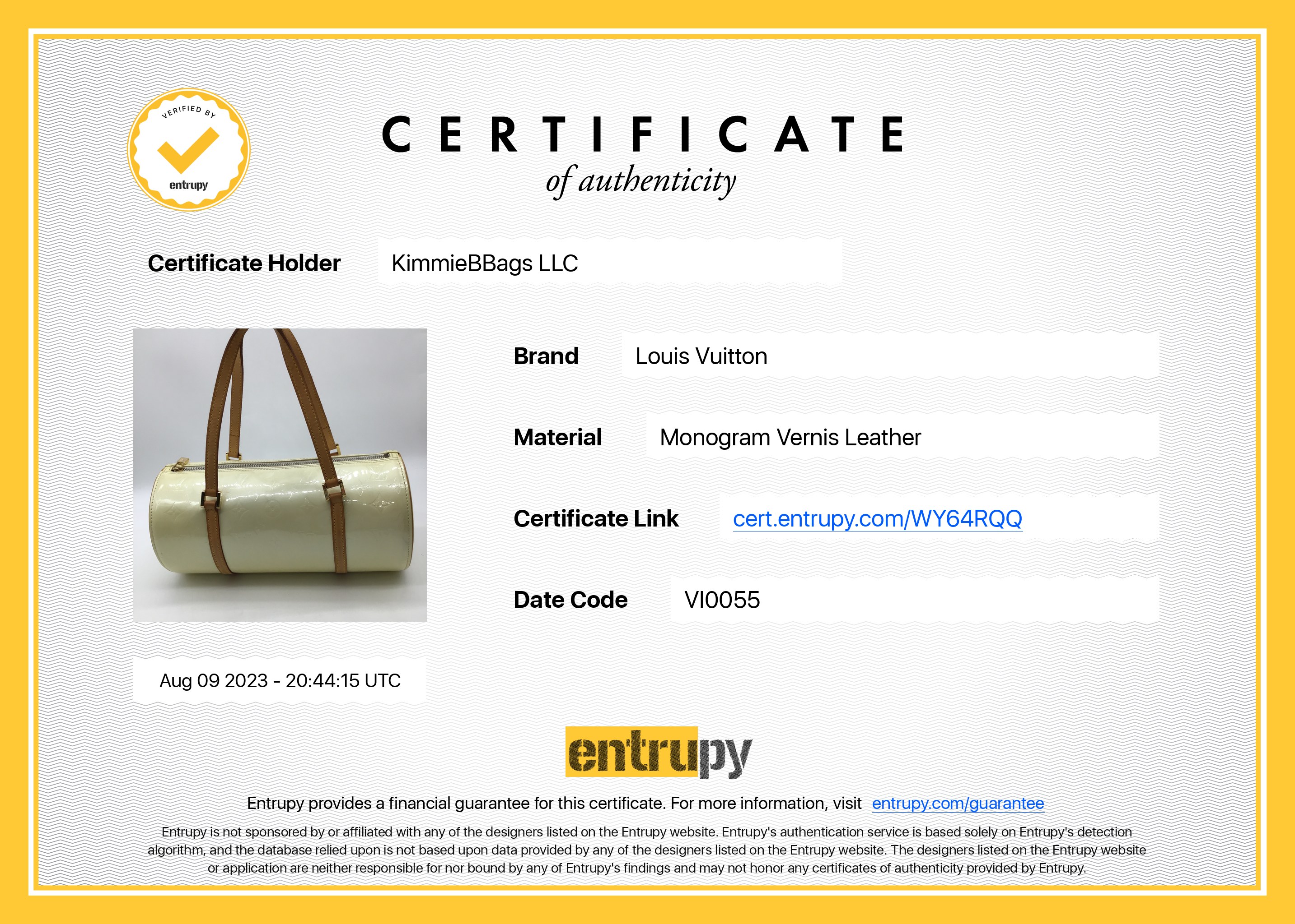 NTWRK - Vintage Louis Vuitton Bedford Yellow Vernis Monogram Shoulder Ba