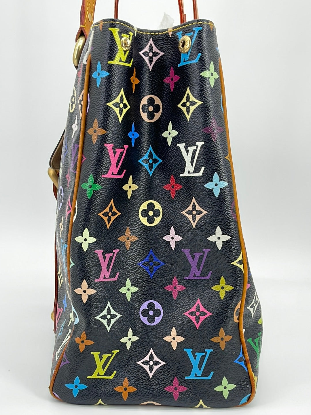 Preloved Louis Vuitton White Multicolor Monogram Aurelia GM Tote