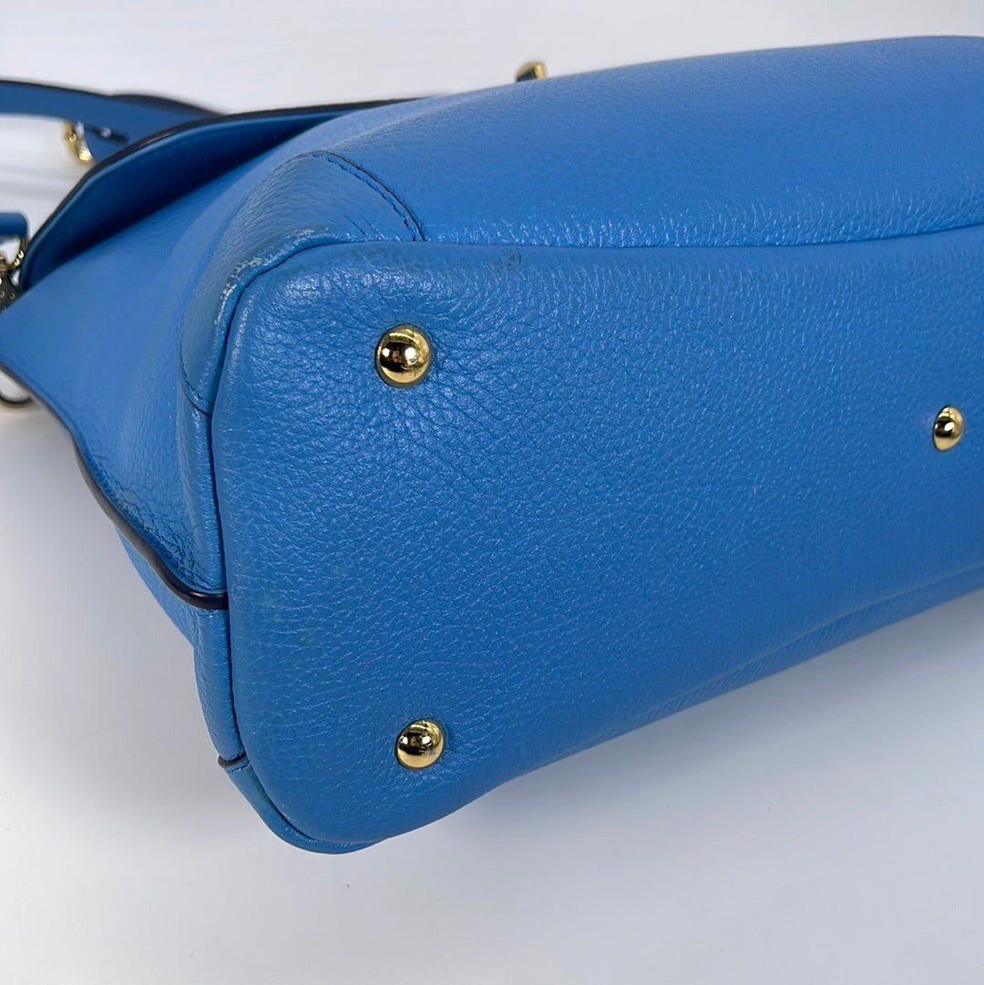 Leather crossbody bag MCM Blue in Leather - 17305471