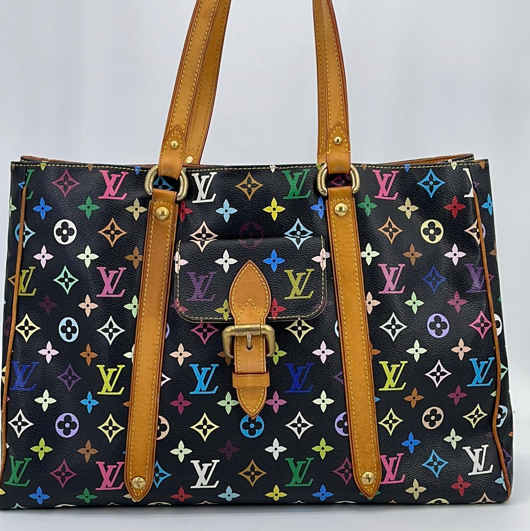 Louis Vuitton Black Multicolore Monogram Aurelia GM Bag - Yoogi's