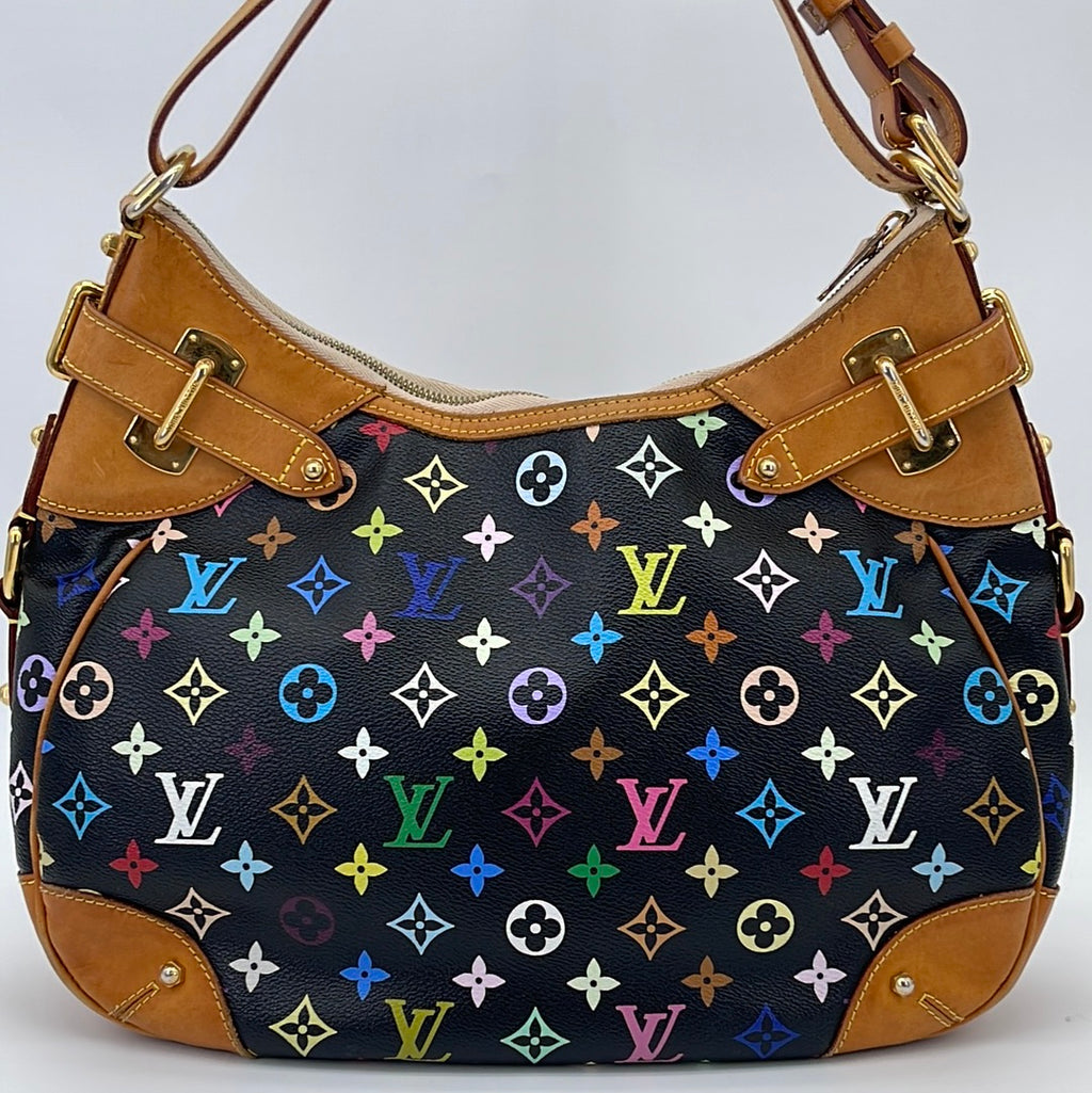 Vintage Louis Vuitton Black Multicolor Speedy 30 Bag SP0096 071123