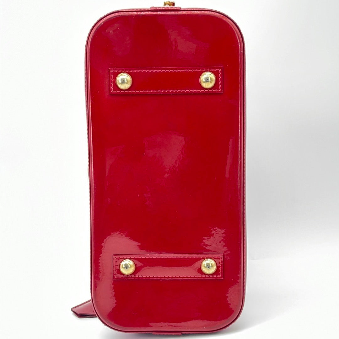 NTWRK - PRELOVED Louis Vuitton Red Monogram Vernis Alma PM Bag