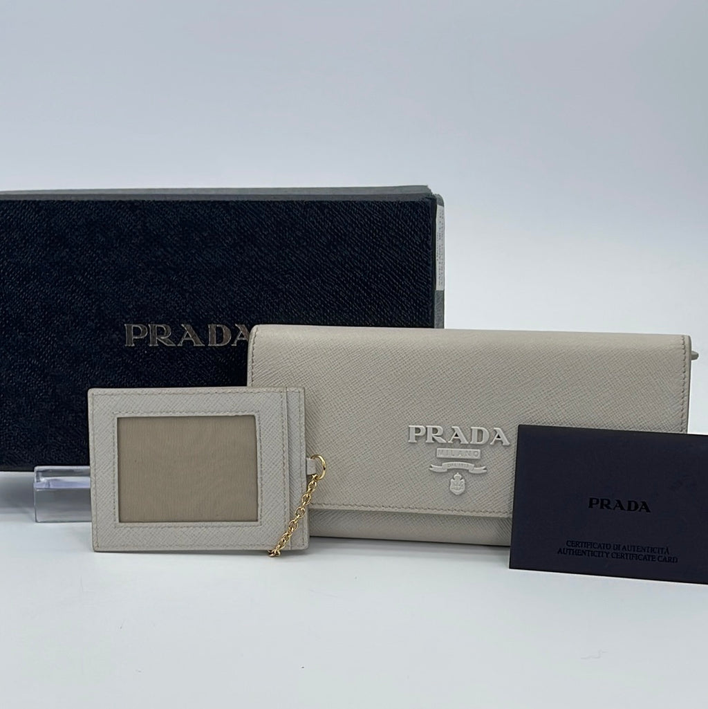 Prada Wallet on Chain Saffiano Leather Red 1413342