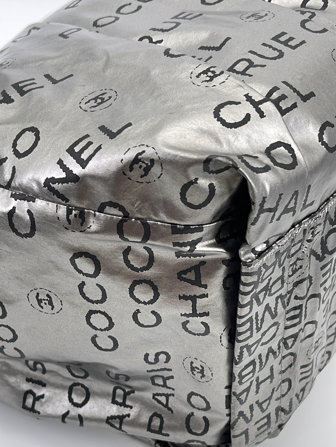NTWRK - PRELOVED Chanel Silver Coated Nylon 31 Rue Cambon Shoulder Bag 1