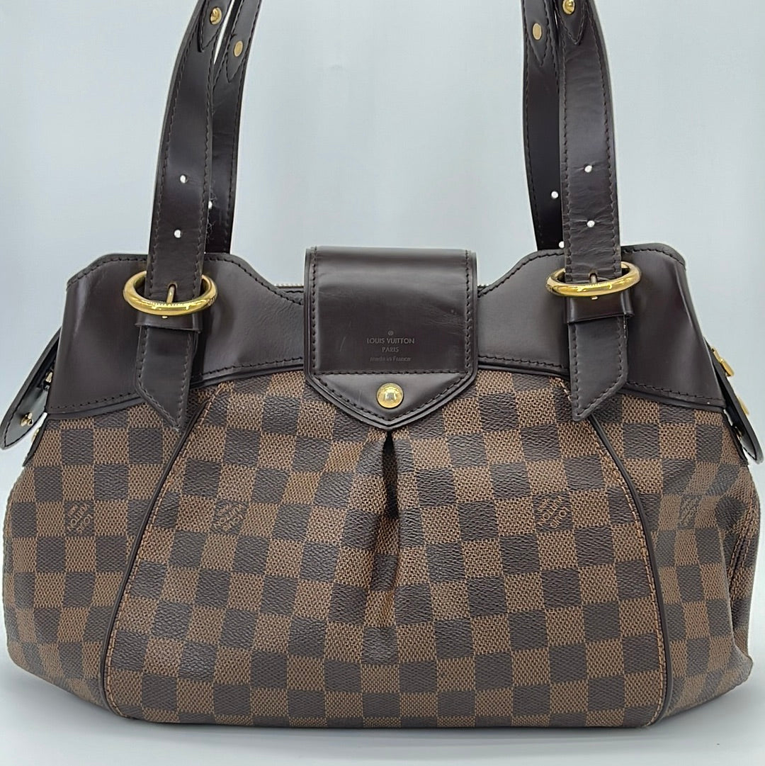 Louis Vuitton Sistina Shoulder Bag MM Brown Canvas