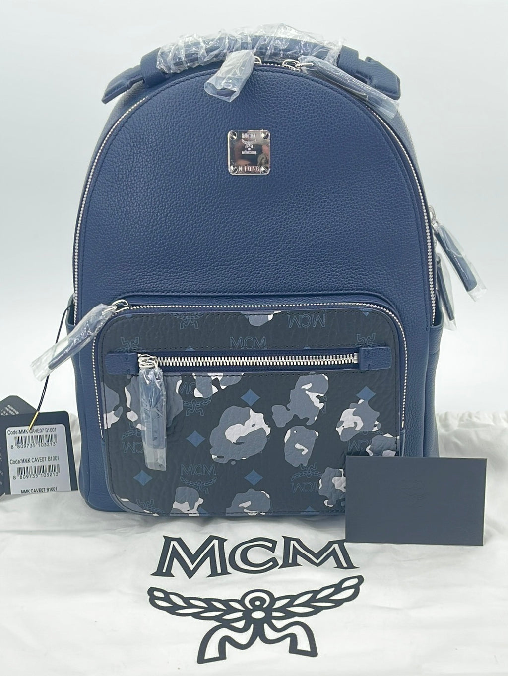 NEW MCM Navy Blue Woven Canvas Mini Crossbody Handbag MWSBATQ01LU001 0 –  KimmieBBags LLC