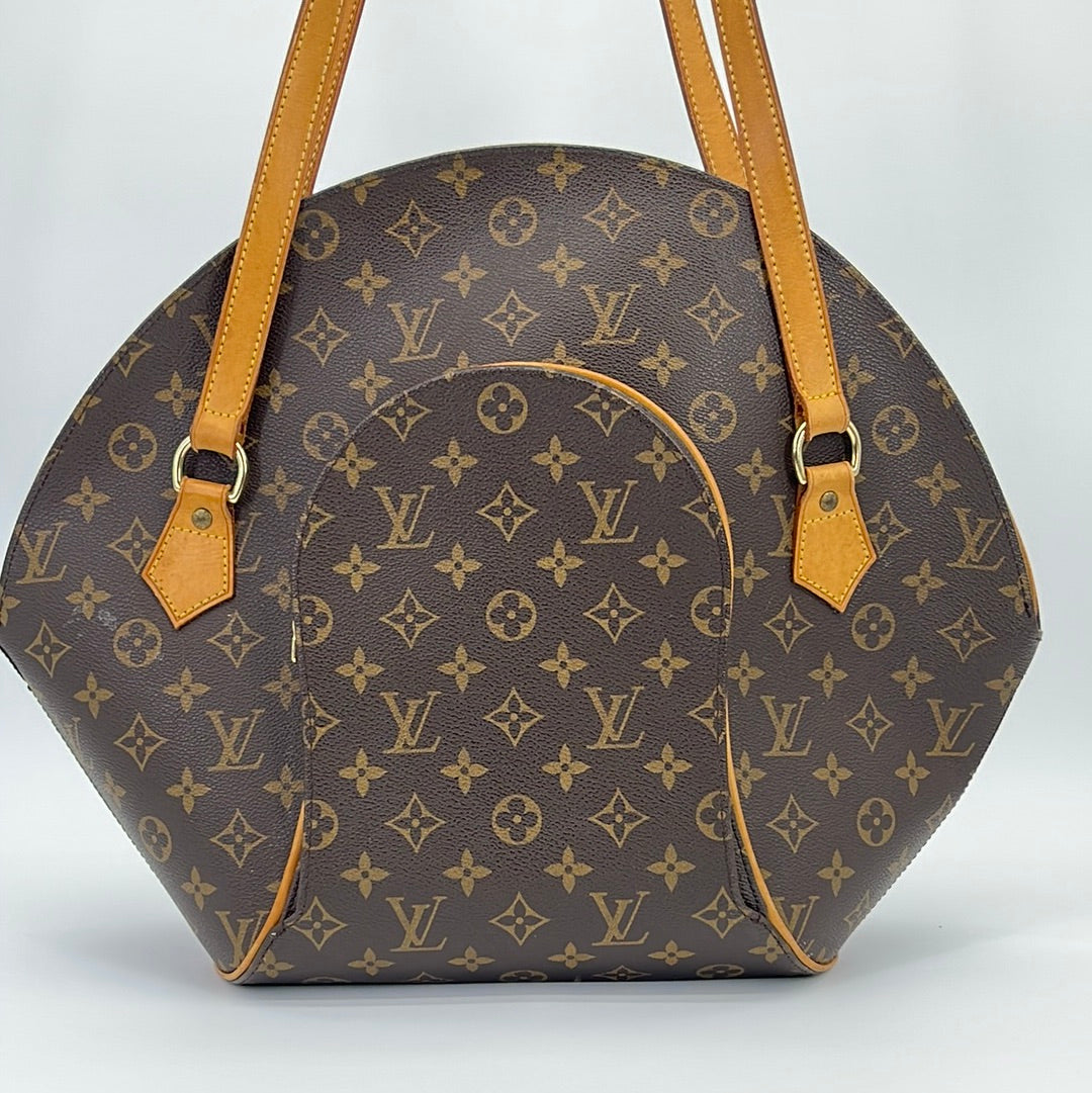 AUTHENTIC Classic Louis Vuitton Ellipse Monogram Brown Canvas