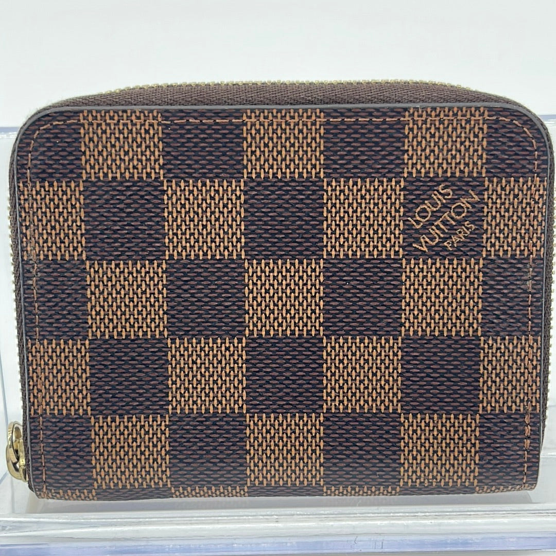 Louis Vuitton - Damier Ebene Zippy Wallet, Dust Bag included, Authentic