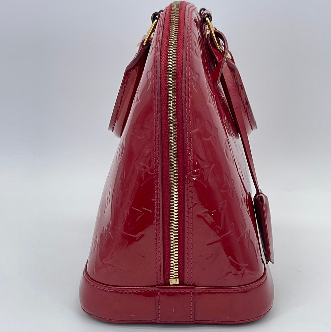 Louis Vuitton Red Vernis Alma PM Bag ○ Labellov ○ Buy and Sell