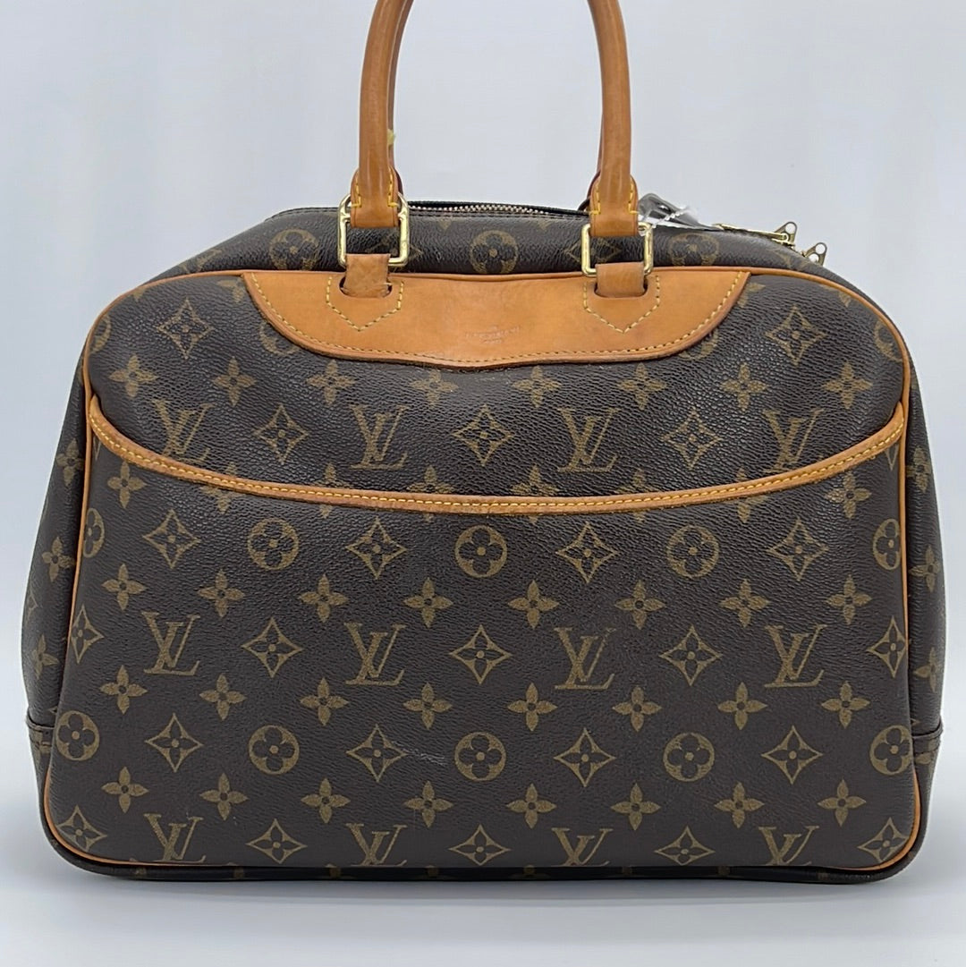 Louis Vuitton Deauville Boston Monogram Canvas Satchel Bag