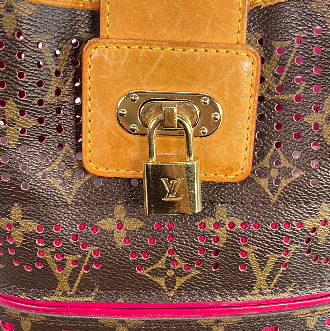 LOUIS VUITTON Orange Monogram Perforated Musette Bag