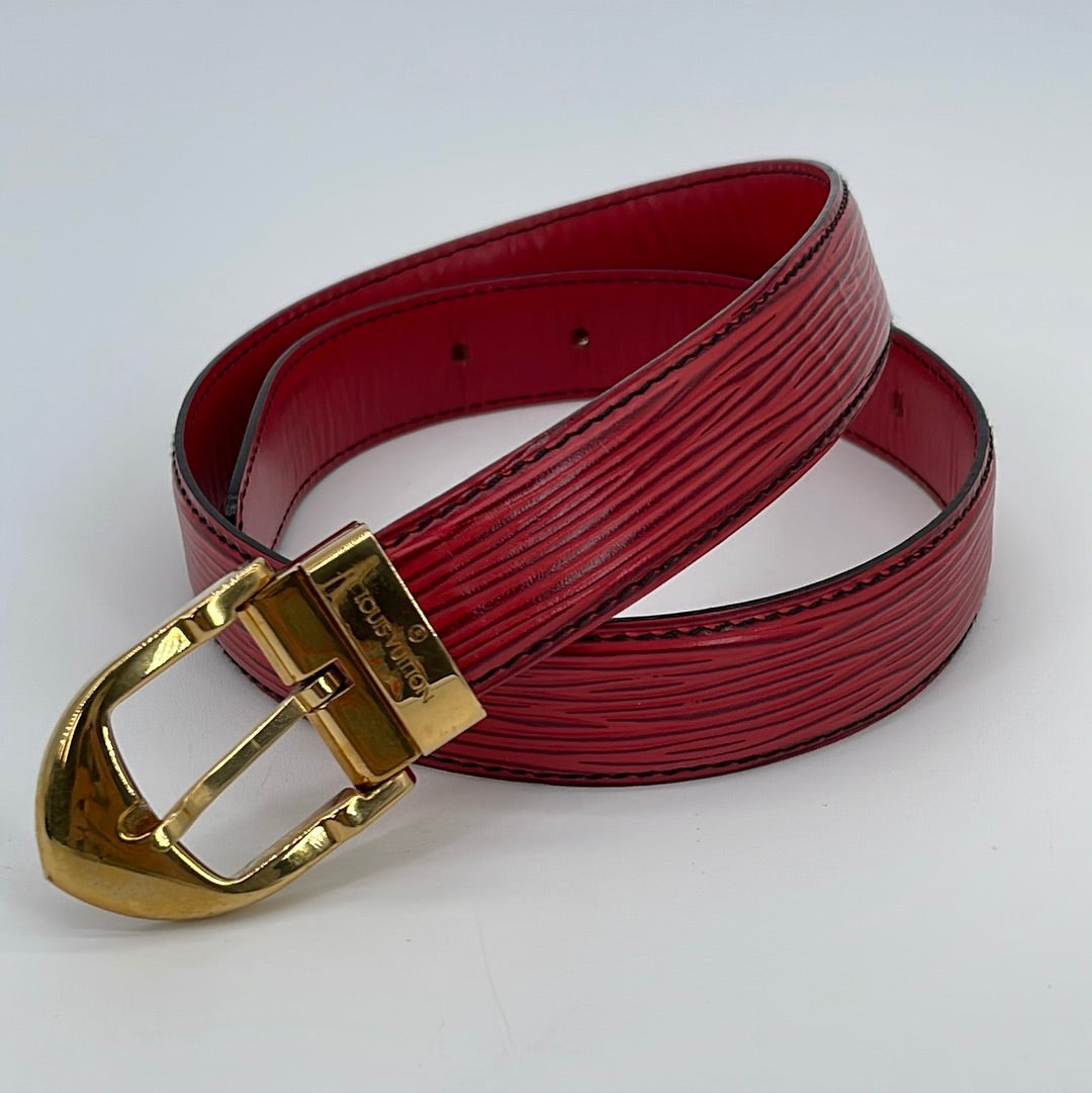Sold at Auction: Louis Vuitton, LOUIS VUITTON belt, Epi leather in