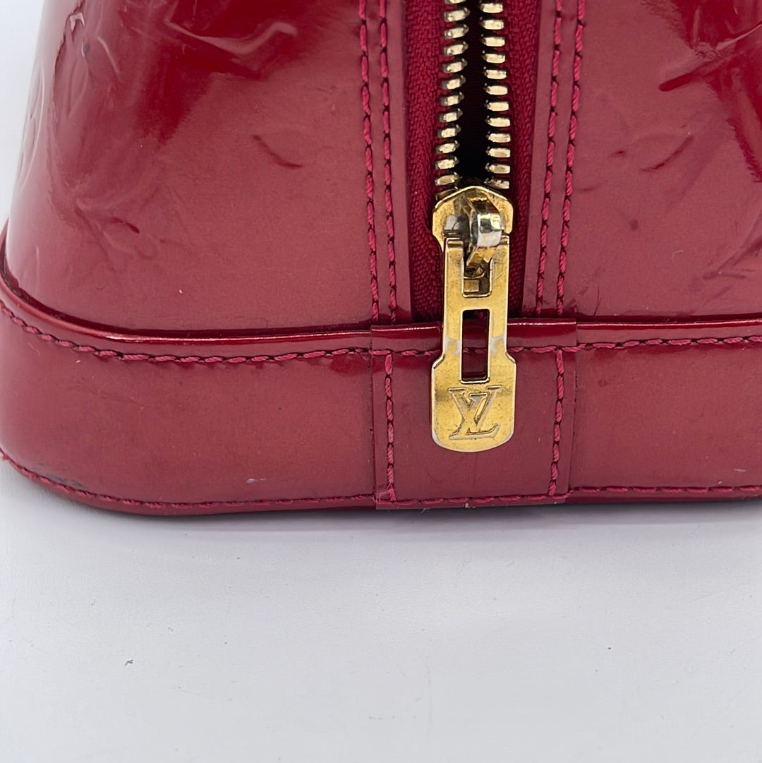 Louis Vuitton Red Vernis Alma PM Bag ○ Labellov ○ Buy and Sell