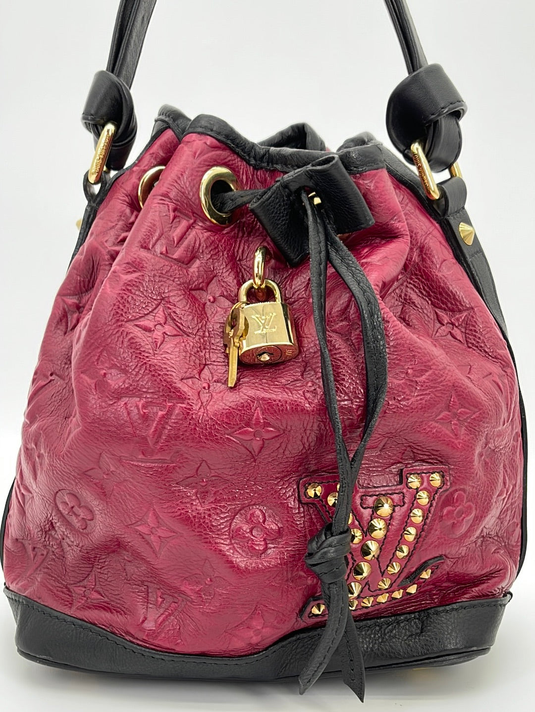 Louis Vuitton Limited Edition Monogram Double Jeu Neo Noe Cranberry Handbag