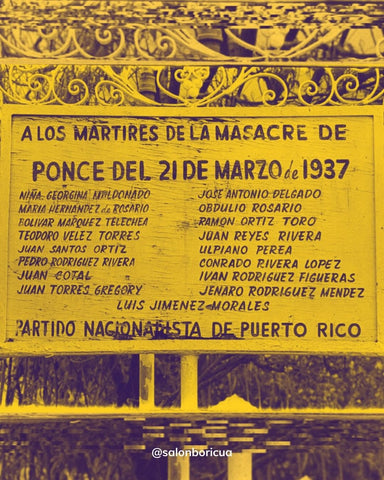 A los Martires de la Masacre de Ponce