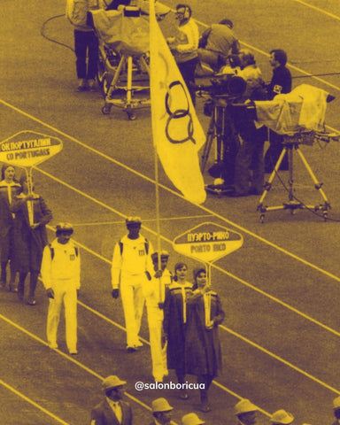 Desfile de los boricuas en la Olimpiadas de 1980