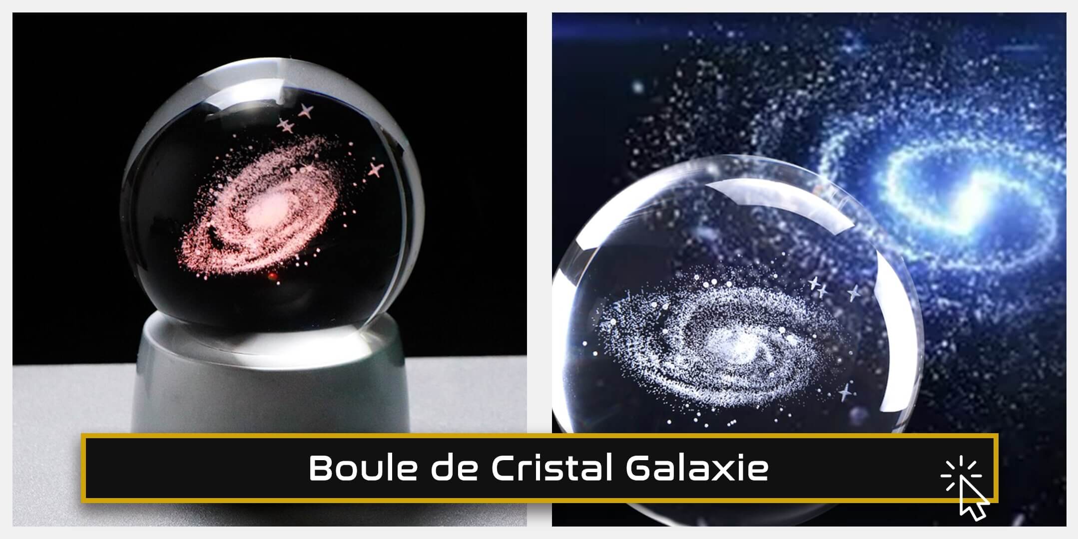 cadeau astronomie boule de cristal galaxie