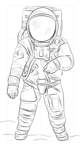 dessin astronaute réaliste étape 9