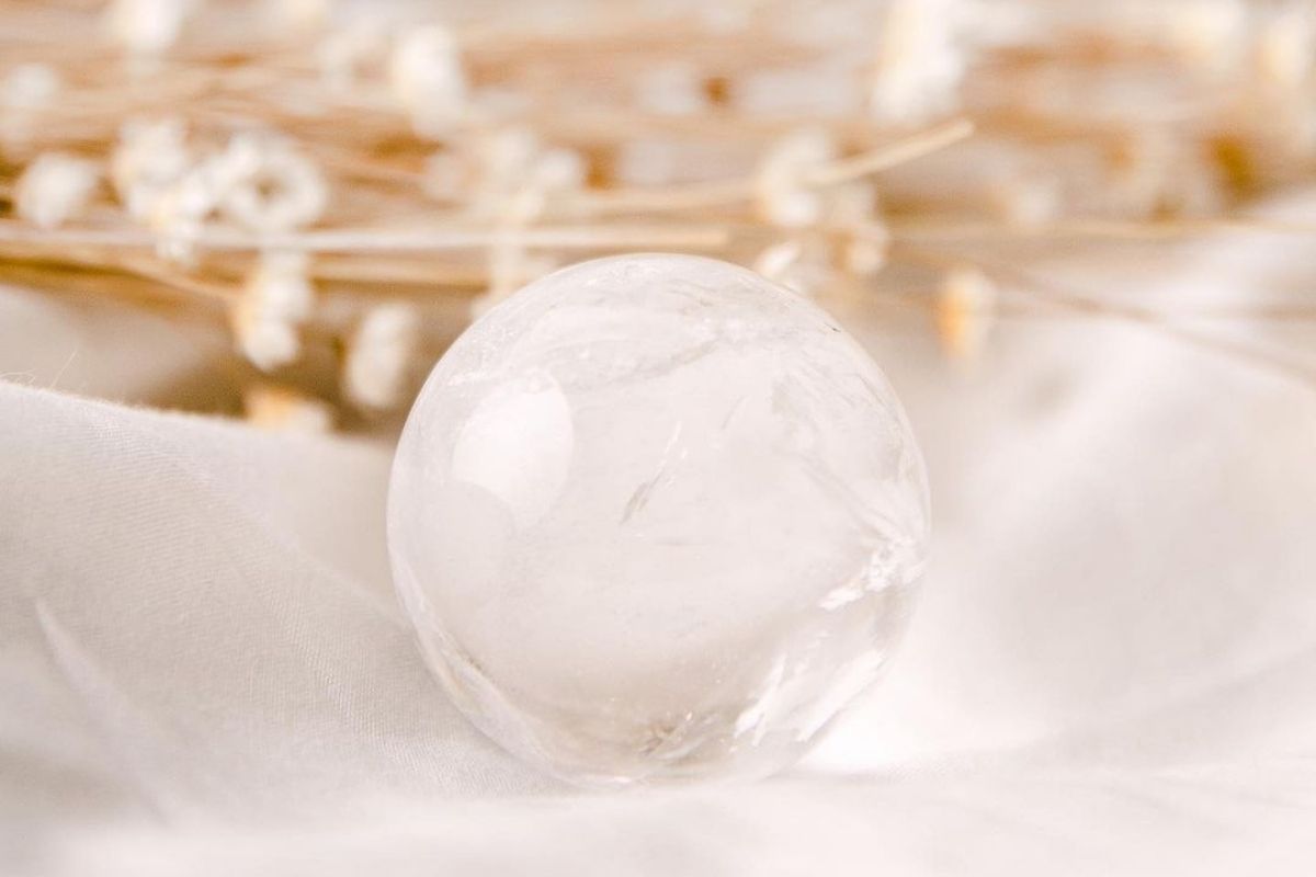 esfera de quartzo transparente