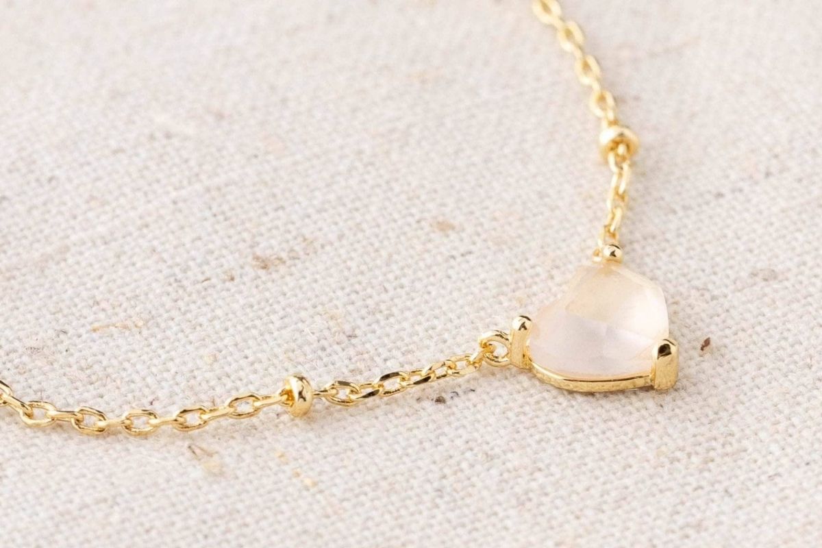 rose quartz heart pendant product from tiny rituals