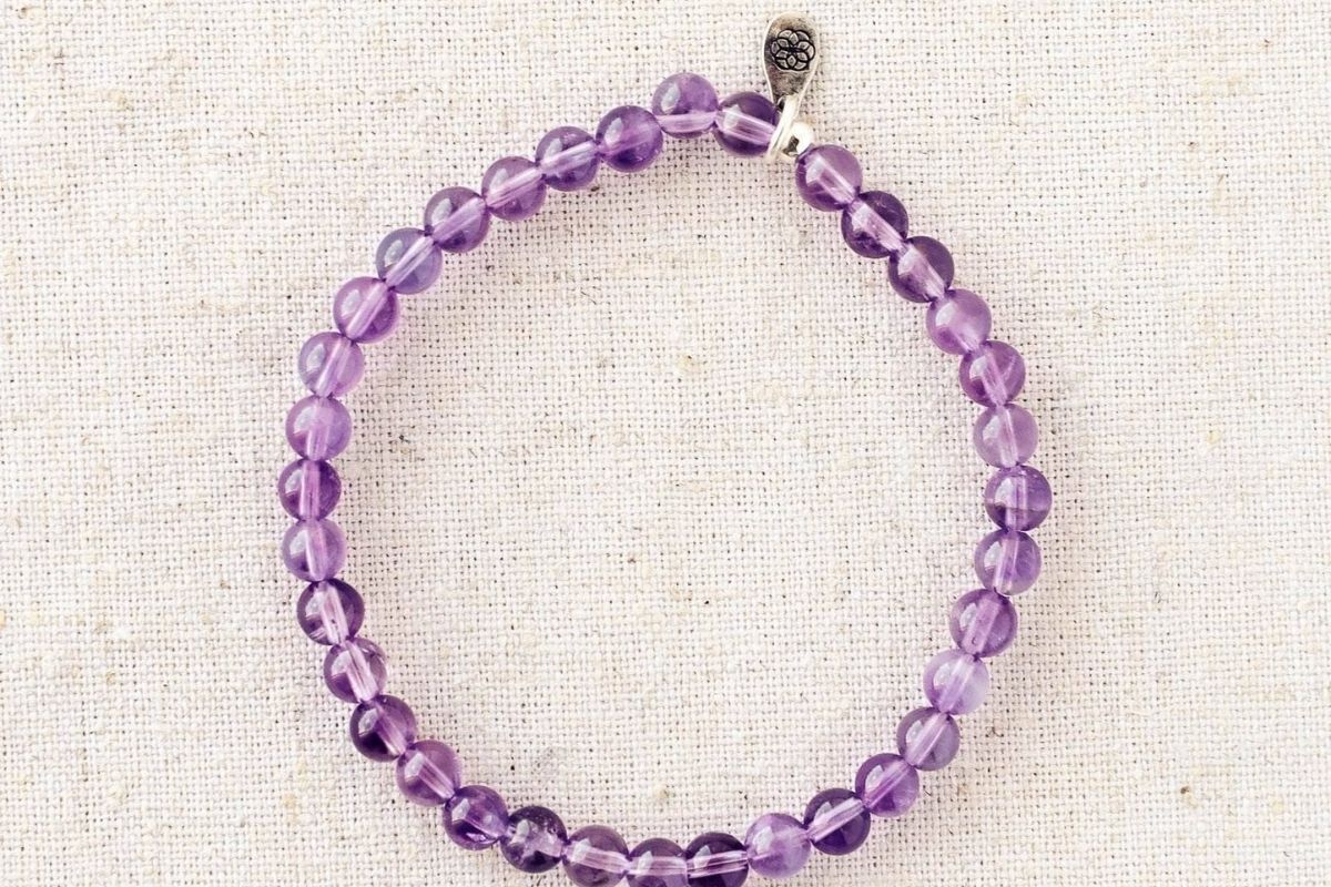 amethyst bead bracelet