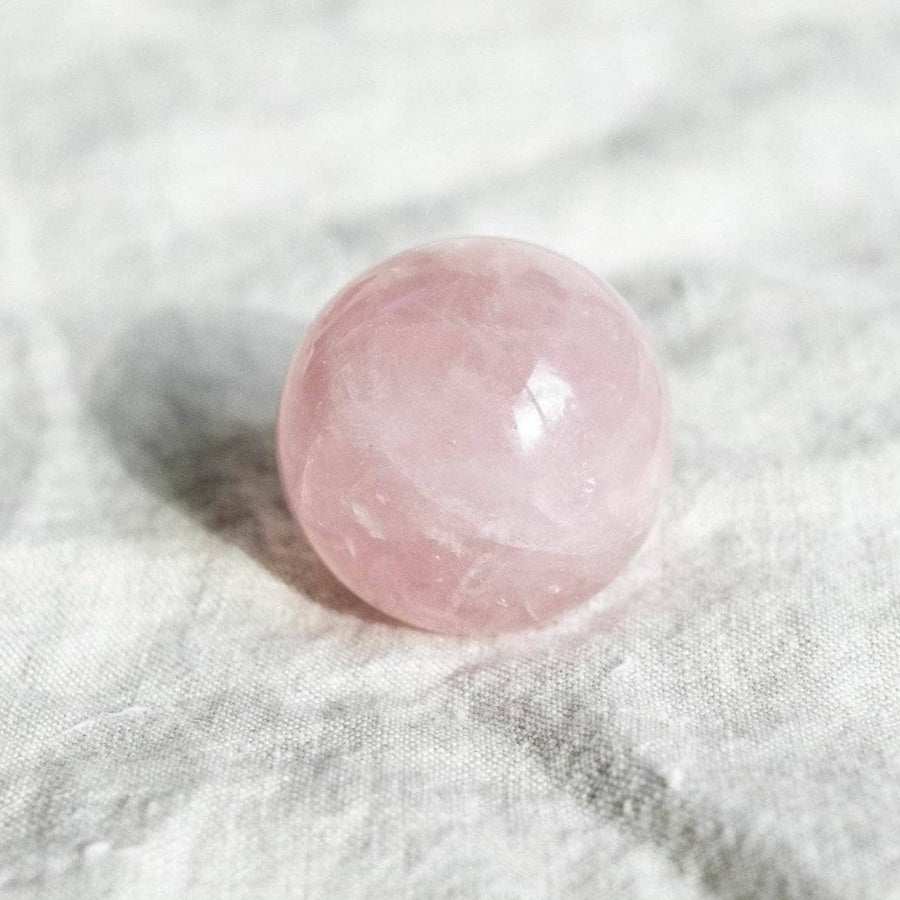 rose quartz sphere making