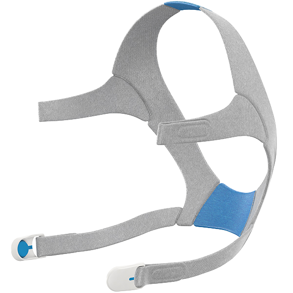 ResMed AirFit F20 Headgear in blue and gray