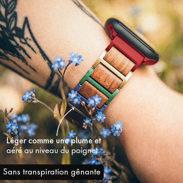 Apple Watch bracelet COLOUR EDITION ▷ bois de noix –