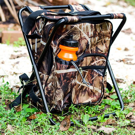 camo camping backpack