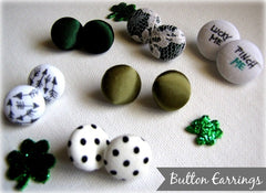 St. Patty's Cover Button Earrings