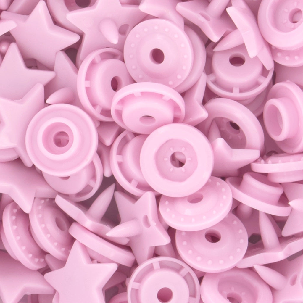 KAM® Snaps ★Star★ Shaped Glossy (B18 - Pastel Pink)