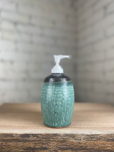 Handmade Pottery Soap Dispenser with pump