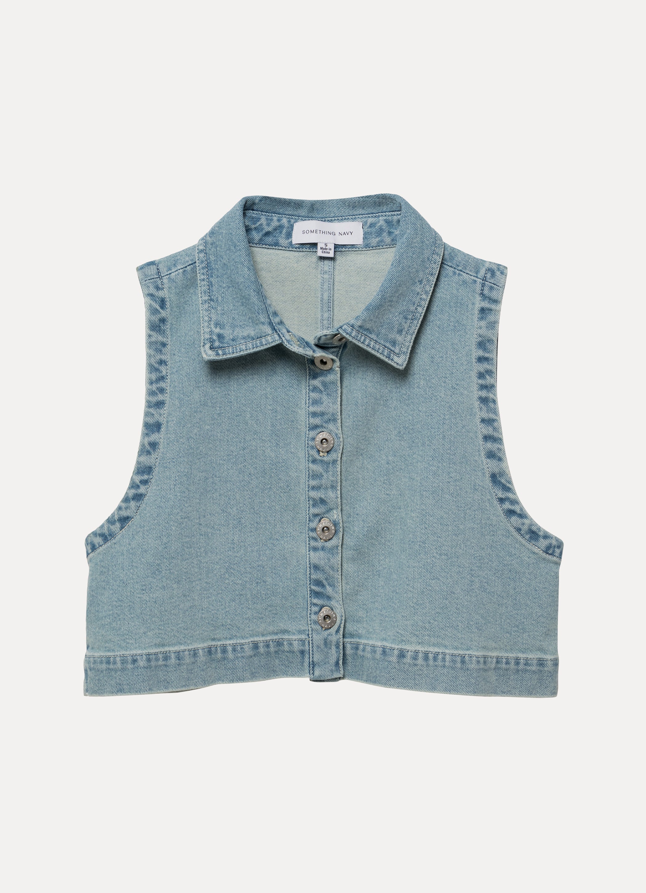 cropped denim top