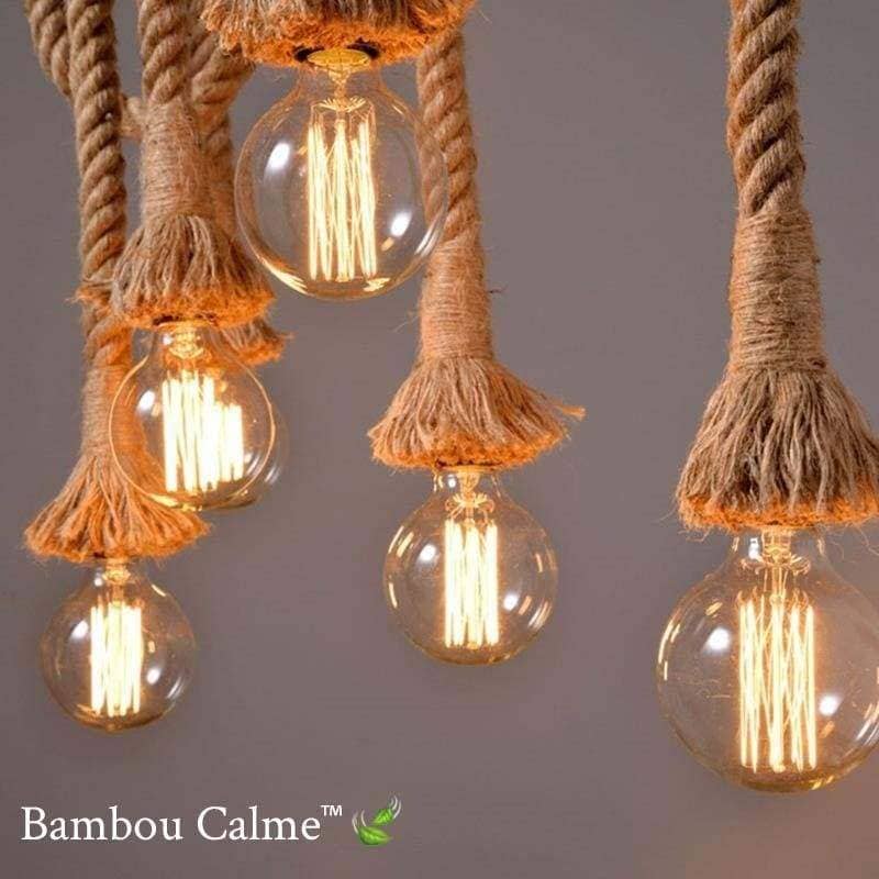 Lampes suspendues Corde style Tropical