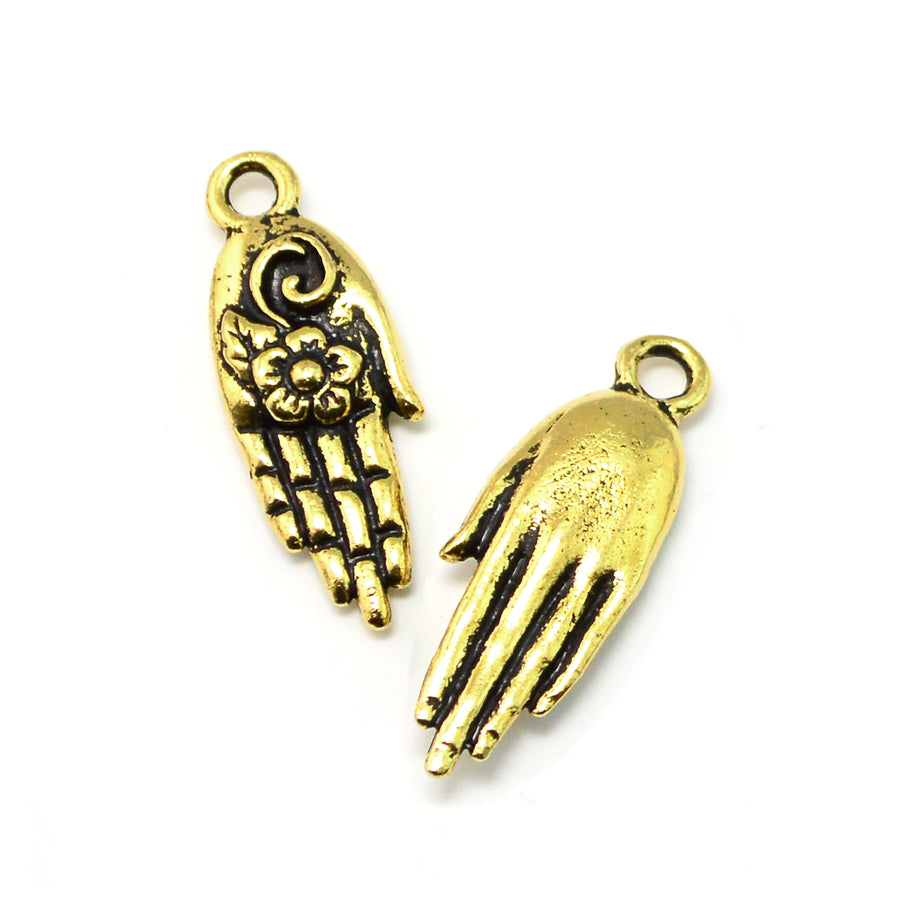 Hand of Hibiscus- Antique Gold – Beadshop.com