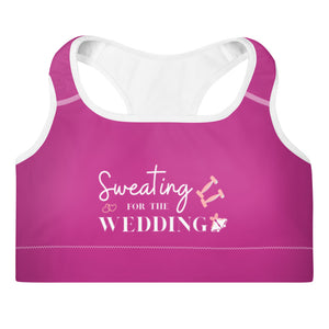 Sweating for the Wedding Pink Padded Sports Bra