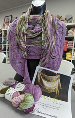 purplen and olive shawl kit