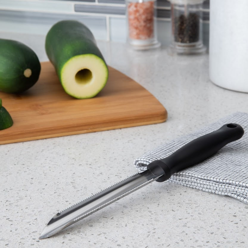 Better Houseware Grapefruit Knife curved serrated Stainless Steel Knife  w/Nylon Handle, Serrated Edge grapefruit peeler knife, kiwi knife, lemon