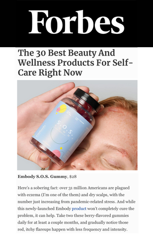 Forbes article titled, "The 30 Best Beauty And Wellness Products For Self-Care Right Now"