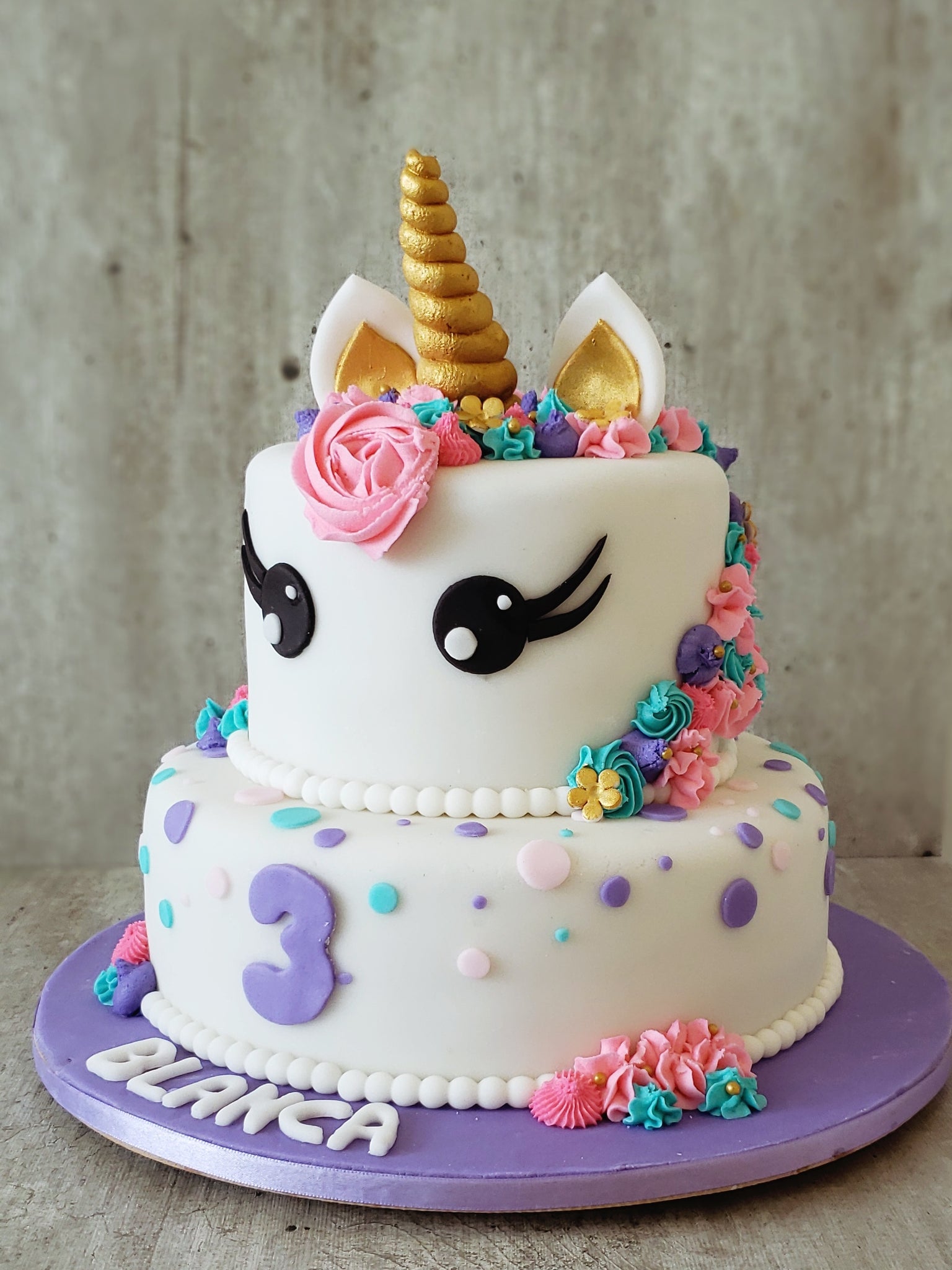 Descubrir 96+ imagen pastel de 2 pisos de unicornio