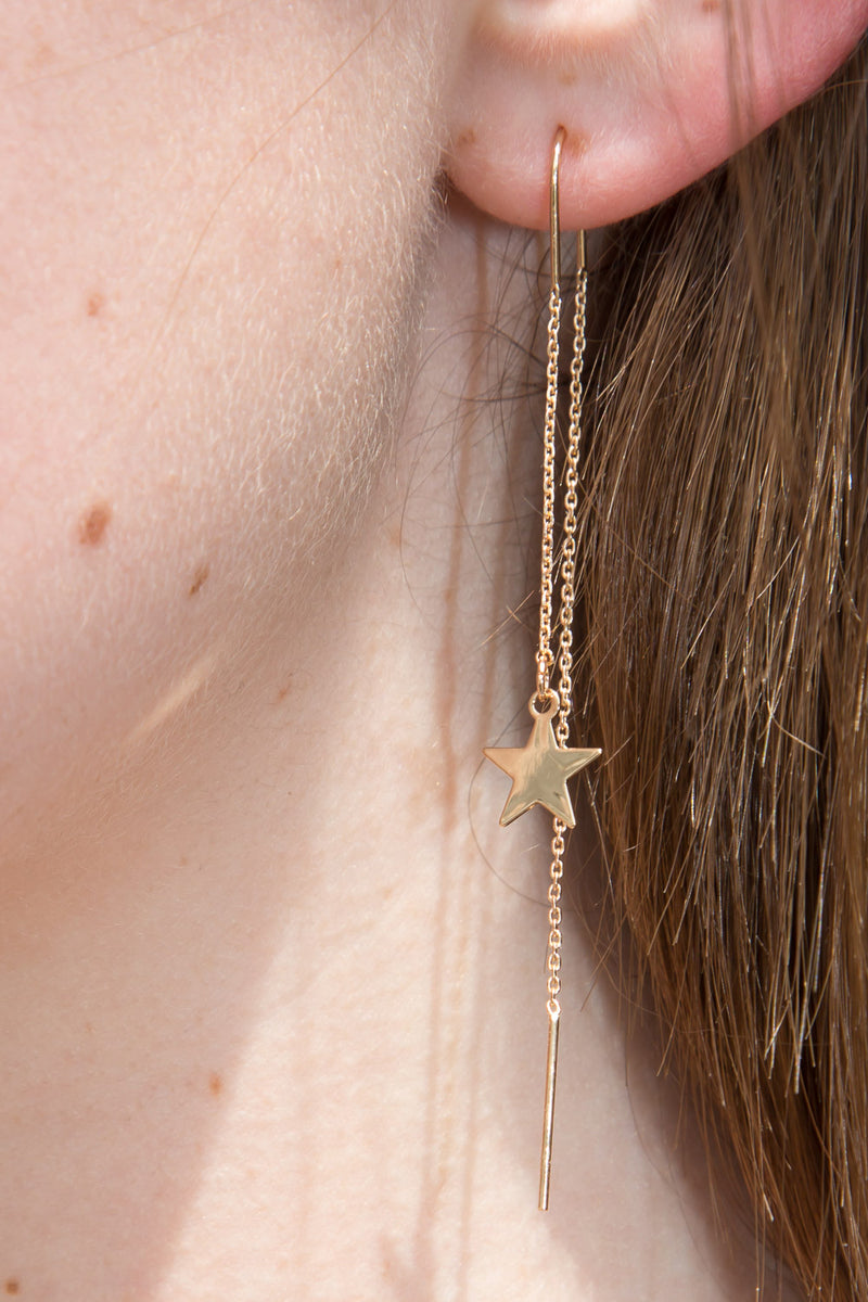 Star Drop Earrings Brandy Melville