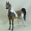 BOTH SIDES NOW - OOAK Wind Blown Bay Dapple Pinto Arabian Model Horse - 3/15