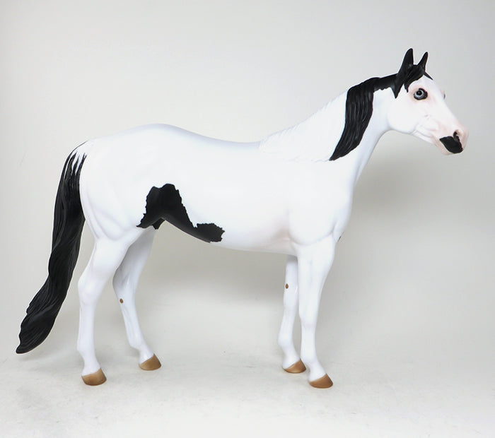 black and white paint horses